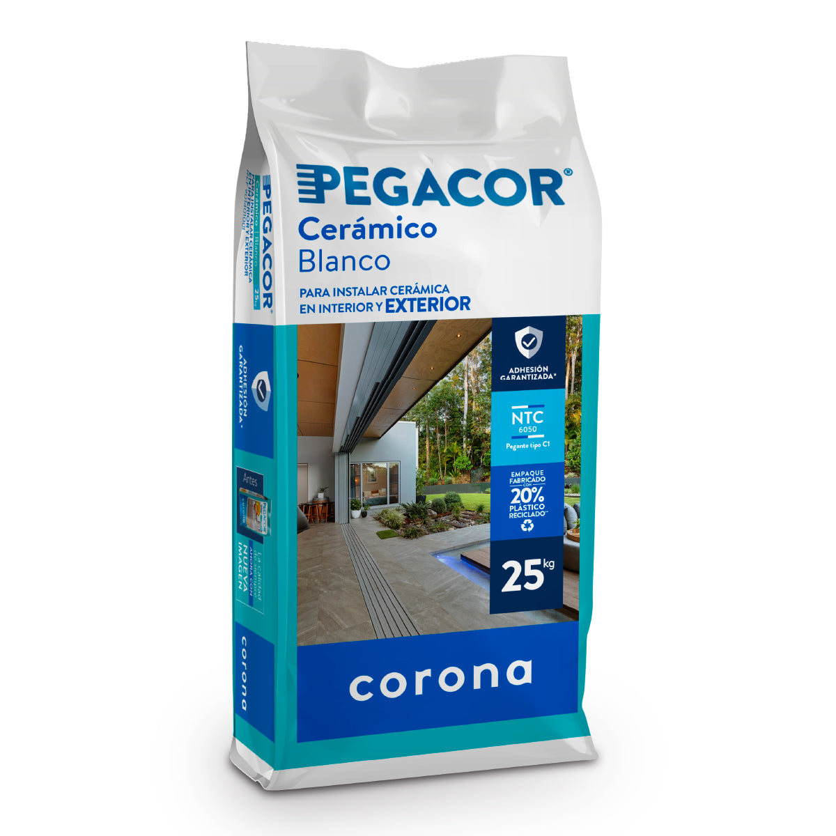BULTO X 25 KG PEGACOR CERAMICO BLANCO