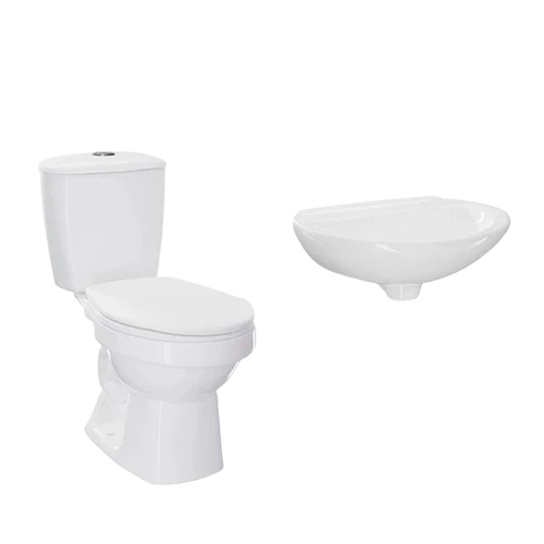 COMBO LAGUNA LAVAMANOS MILANO SIN PEDESTAL Y SIN ACCESORIOS BLACO