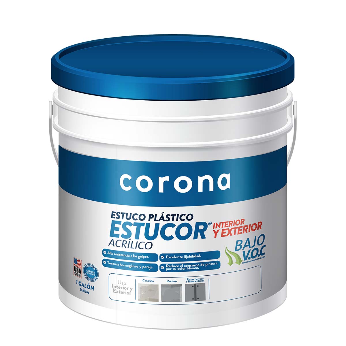 GL X 6 KG. ESTUCOR ESTUCO PLASTICO CORONA
