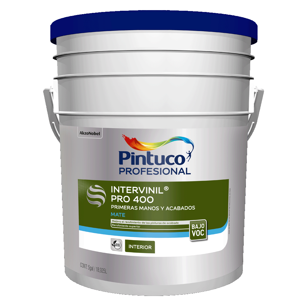 CUÑETE 5 GL INTERVINIL PRO 400 BLANCO 2501