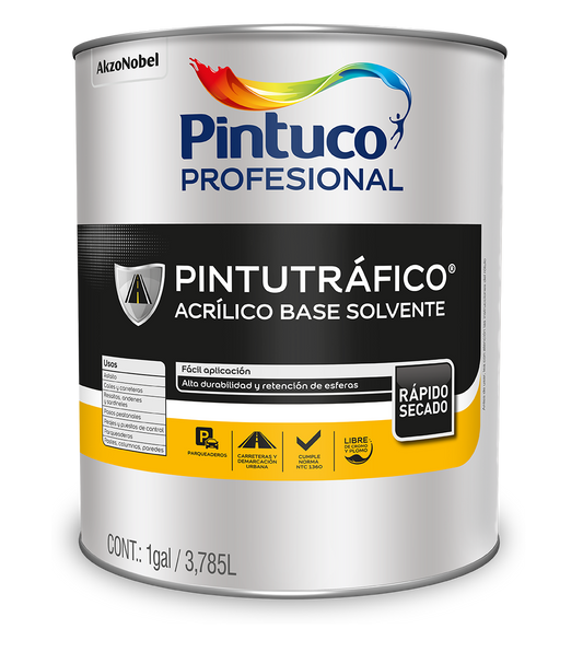 CUÑETE 5 GL PINTUTRAFICO ACRILICO BASE SOLVENTE MOD, AMARILLO 13755-659