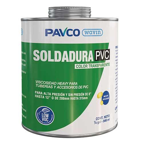 1/4 GL SOLDADURA PVC COLOR VERDE PAVCO WAVIN