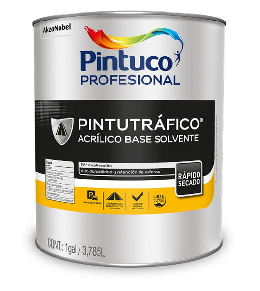 PINTUTRAFICO PINTURA ACRILICA ALTA RESISTENCIA 1 GALON AMARILLO