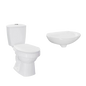 COMBO LAGUNA LAVAMANOS MILANO SIN PEDESTAL Y SIN ACCESORIOS BLACO