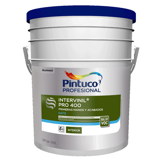 CUÑETE 5 GL INTERVINIL PRO 400 BLANCO 2501