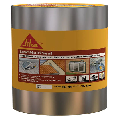 CINTA SIKA MULTISEAL 15 CM X 10 MTS ALUMINIO