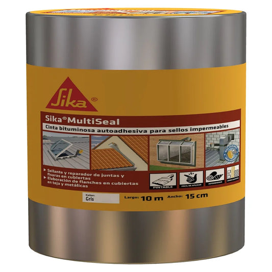 CINTA SIKA MULTISEAL 15 CM X 10 MTS ALUMINIO