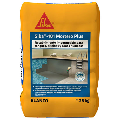 SIKA 101 MORTERO BLANCO PLUS X 25 KG
