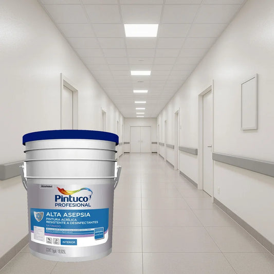 CUÑETE 5 GLS PINTURA ACRILICA ALTA ASEPSIA BCO ANTIBACTERIAL