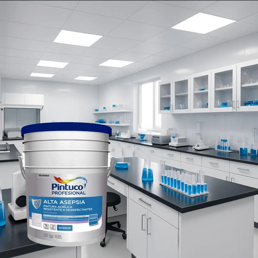 CUÑETE 5 GLS PINTURA ACRILICA ALTA ASEPSIA BCO ANTIBACTERIAL